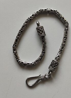 Byzantine Sterling Silver Bracelet 7"